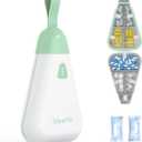 Travel Pill Organizer, 7 Compartments Portable Pill Box with Moisture-Proof Desiccant & Portable Handle, Small Pill Case for Daily Vitamins, Medicine