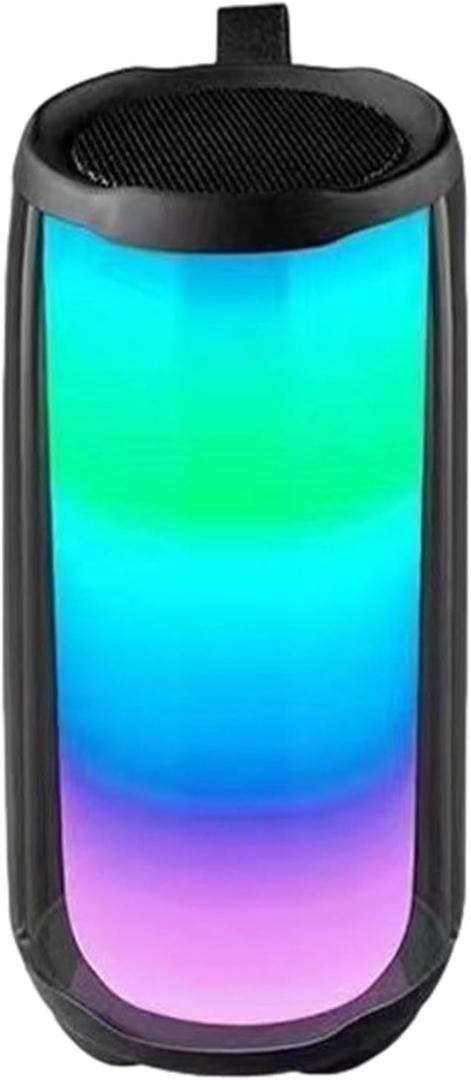 Generic Bluetooth Speaker, Portable Subwoofer Speaker, Indoor Wireless Loudspeaker with LED Light, Outdoor Speakers for Outdoor Party, Home, Park, Garden (Black), GFN15151