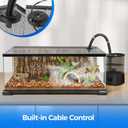 REPTI ZOO Terrarium Screen Cover with Cable Control for Reptile & Aquarium Tank, 30x12 inch Durable Steel Frame & Mesh Top for Reptile & Turtle & Fish Tank