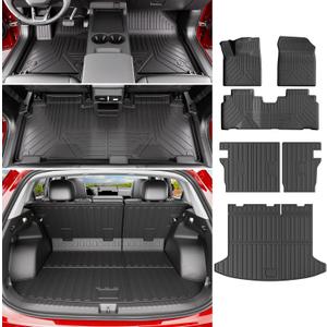 powoq Floor Mat Compatible with 2024-2026 Honda Prologue Cargo Mat Chevy Blazer EV Floor Liner Back Seat Protector TPE Trunk Cargo Liner Replacement for 2024 2025 2026 Honda Prologue Accessories