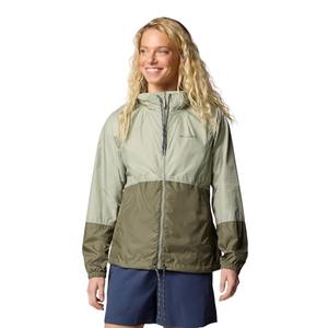 Columbia Womens Flash Forward II Windbreaker, Safari/Stone Green, X-Large