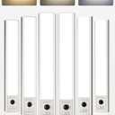 EZVALO 12-inch Under Cabinet Lighting Wireless with Battery Indicator, 2500mAh Rechargeable Motion Sensor Light Indoor, 96 LED Under Counter Lights for Kitchen Closet, 3 Color Temps, Dimmable, 6 Pack