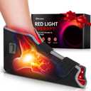 Red Light Therapy for Foot Ankle FSA/HSA Eligible, 660nm & 850nm Wavelength Near Infrared Therapy Wrap for Feet with Timer for Joint Comfort (Black)