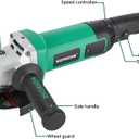 Hoteche 5-Inch Angle Grinder 11-Amp Heavy Duty Variable Speed Power Grinder Corded Electric Grinding & Cutting Tool for Metal, Quick-Change Disc Compatible(Tool Only)