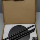 GLEAM Microphone Stand, Mic Stand Floor Detachable Boom Mic Arm Stands with Weighted Round Base, Height Adjustable from 34" to 60"