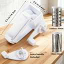 Rotary Cheese Grater, Handheld Cheese Grater with Fine & Coarse Drums for Cheese Nuts Chocolates and More, Stainless Steel & ABS, Dishwasher Safe, Includes Extra Handle