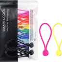 SMART&COOL Reusable Silicone Magnetic Cable Ties for Bundling and Organizing, Holding Stuff, Book Markers, Fridge Magnets, Assorted Color, 7.16'' (20-Pack, Multi)