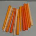 12-Pack Gradient Orange Taper Candles, 10 Inch Unscented Dripless Candlesticks, Long-Lasting Burn Time of 7-8 Hours, Perfect for Fall Harvest Halloween Thanksgiving Dinners Parties and Home Décor