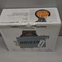 Chefman Anti-Overflow Belgian Waffle Maker w/Shade Selector, Temperature Control, Mess Free Moat, Round Iron w/Nonstick Plates & Cool Touch Handle, Measuring Cup Included, Black