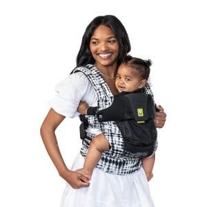 LÍLLÉbaby Complete Airflow Deluxe Ergonomic 6-in-1 Baby Carrier Infant to Toddler with Lumbar Support (7-45 Pounds), 360 Degree Baby Wearing, Inward and Outward Facing (Shibori/Black)