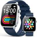 Smart Watches for Women Men, Fitness Tracker Watch with 110 Sports Modes, Step Counter/Sleep Monitor/Pedometer, IP68 Waterproof, Bluetooth Call & Music Control Smartwatch for iPhone/Android,Blue