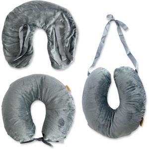 JuGeoZhi Neck Pillow Cover for Airplanes Travel - Stuffable Travel Pillow Case Storage Bag Stuffed with Clothes