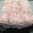 CozeCube Upgraded Shaggy Bath mat for Bathroom Non Slip 36" X 24", Super Soft Quick Dry Bath Rugs, Fluffy Plush Bathroom Rugs Machine Washable, Dusty Pink