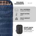 Teton Mammoth Queen Size Double Sleeping Bag- A Warm Bag The Whole Family can Enjoy Great for Camping, Hunting and Base Camp. Compression Sack Included