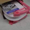 MoreFeel Collapsible Baby Bathtub for Newborn with Thermometer & 1 Hooded Towel & 1 Soft Floating Cushion,Portable Travel Bathtub with Drain Hole, Durable Foldable Baby Tubs for Infants to Toddler (Pink)