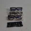 JM 3 Pack Oprah Style Reading Glasses for Women Men, Fashion Square Blue Light Blocking Readers
