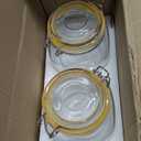 Galashield Glass Jars with Lids 24 oz Food Storage Jars with Airtight Lids Leak Proof Glass Canisters Kitchen Jars [Set of 2]