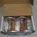 HULISEN Cookie Stamps Set of 4, Metal Cookie Press Mold with Wooden Handle, Decorating Supplies for DIY Baking, Cake, Pastry, Easy to Use, Gift Package