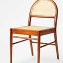 Solid Wood Rattan Chair – Ergonomic Office & Dining Chair | Simple Design for Living Room, Bedroom, or Study