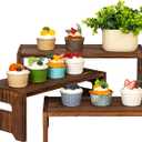 Set Of 3 Vintage Black Wooden Display Risers, Wood Cake Stands for Birthday Party,Wood Tiered Stands, Cupcake Stand For Weddings, Display Stand Size:15.7-14.1-12.6IN