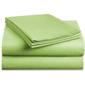 Queen Size 100% Pima Cotton 600 Thread Count 4-Piece Sheet Set Bedding Sheets and Pillowcases Queen Size (60x80) Mattress Fits 10-12 Inch Deep Pockets (Solid, Sage Green)