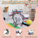 Toddlers Drum Set Kids Jazz Band Rock Kit for 3-5 Years Old Perfect Birthday Xmas Gift - Early Learning Musical Toy Set with Easy Assembly