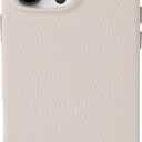 Luner - for iPhone 16 Pro Max Leather Case - Premium Vegan Leather Phone Case [Compatible with Magsafe] - Elegant, Style and Eco-Friendly - Cream
