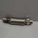 Exhaust Flex Pipe Universal Type 100% Stainless Steel For Heavy Duty and Cars (1 PC, 2X8X12 Clamps)