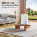 Dehumidifier, 95OZ Dehumidifier for Home 1000 Sq.Ft - Quiet with Auto Shut Off & Relaxing 7 Color Ambient Light,Ideal for Livingroom, Bedroom, Basement(White)