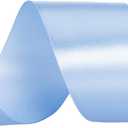 4 x 1 1/2 Inch Sky Blue Solid Satin Ribbon, 50 Yards Craft Fabric Ribbon for Gift Wrapping Floral Bouquets Wedding Party Decoration