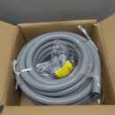 Liquid-Tight Conduit and Connector Kit 1/2inch 25ft, Flexible Non Metallic Liquid Tight Electrical Conduit w/UL Certification, Electrical Conduit Kit with 5 Straight, 5 Angle Fittings