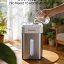 4.6L/1.2Gal Stainless Steel Humidifier for Bedroom, Top Fill Ultrasonic Cool Mist Humidifier Dishwasher Safe, Ultra-Low Noise, Sleep Mode, Humidifiers for Baby Nursery, Office & Indoor Plants