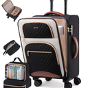LOVEVOOK Carry on Luggage 22x14x9 Airline Approved, Large Waterproof Carry on Suitcase with 3 Packing Cubes,Lightweight Softside Underseat Travel Luggage with 360° Wheels,Laptop Compartment,TSA Lock