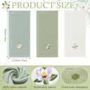 Tingjoo 3 Pcs Sage Green Magnolia Floral Hand Towels Farmhouse Green White Magnolia Bath Towels 14x29 Inch Soft Washable Embroidered Flower Decorative Spring Summer Cotton Decor for Bathroom Kitchen