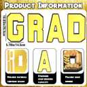 Grad Set Cardboard Letter for Charcuterie Gold Graduation Letter Trays for Food Fillable Letter Tray Chocolate Candy Cake Box for High School College Masters Graduate Party Decorations Supplies