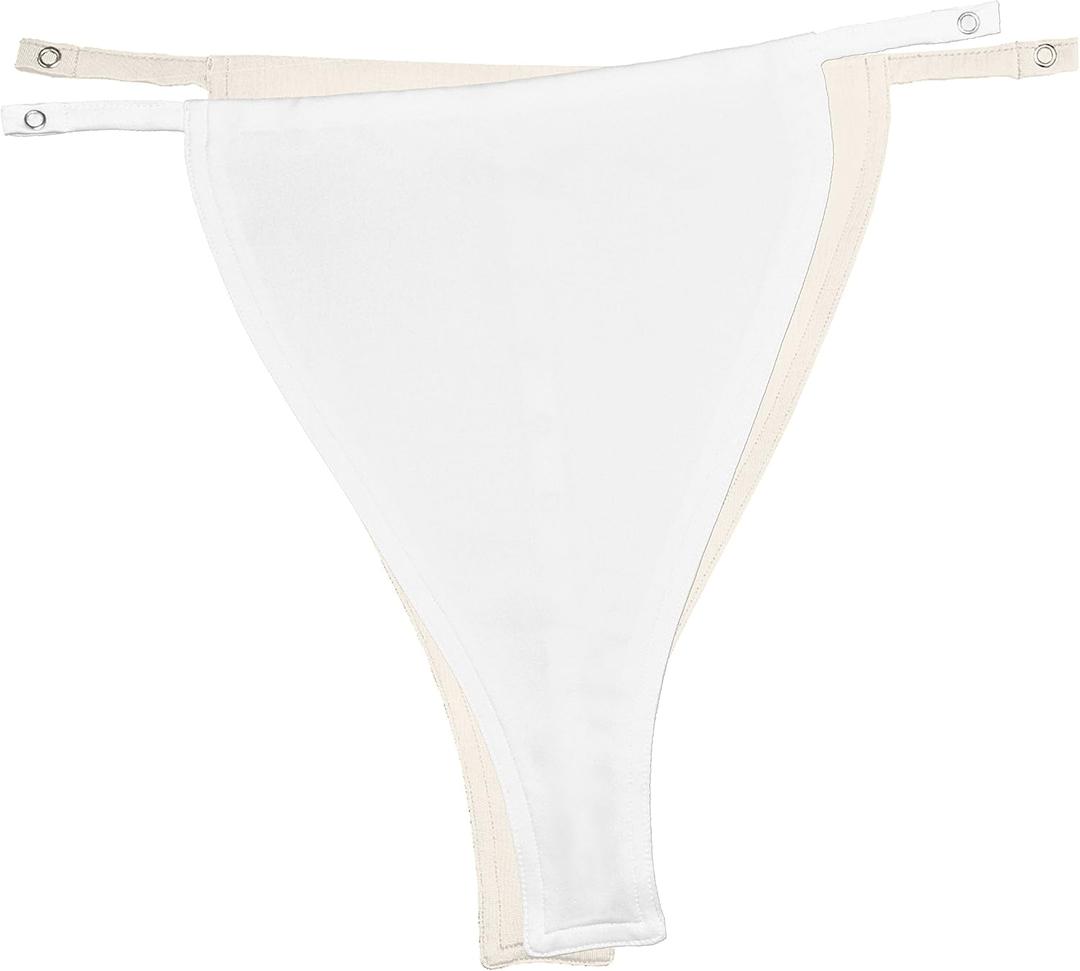 Cleava Snap-To-Bra Mock Camisole [273] White & Crème - Solid (Two in a Pack) Original Classic