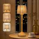 TRRMEZY 17.5" Cordless Touch Bedside Lamp for Bedroom Nightstand Nursery, 3-Color Dimmable Night Light Table Lamp for Kids Room, Living Room, Desk, End Table, LED Bulb Included