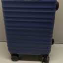 Amazon Basics 21" Hardside Carry-On Luggage with Multi-directional Wheels, Expandable for Up to 25% More Space, Scratch-Resistant Surface, Organized Interior, Navy Blue