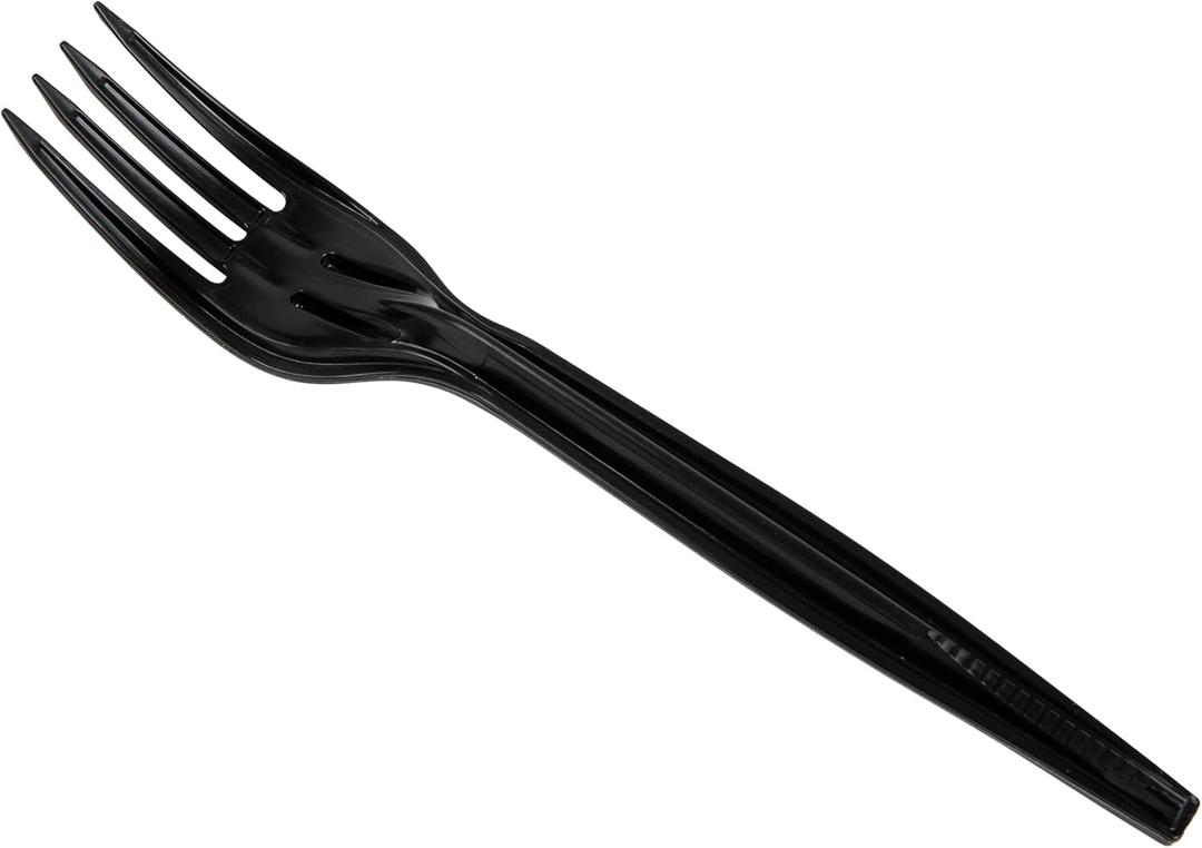 Mind Reader Fork Refill for CUTDISPBK-BLK, Plastic Utensils, Restaurant, Breakroom, 6.25" L x 0.87" W x 0.75" H, 100 pcs, Black