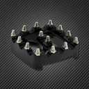 Motorcycle Brake Pedal Pad Cover MX Offroad Mini Foot Pegs Step Plate Fit for Harley Dyna Softail Sportster XL XG (Black)