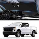 for Silverado Windshield Sun Shade Sunshade for 2019-2026 Chevy Silverado 1500 Truck Accessories Regular cab, Crew cab, Double Cab 2Door 4Door Windshield Cover 210T Reflective Window Protector