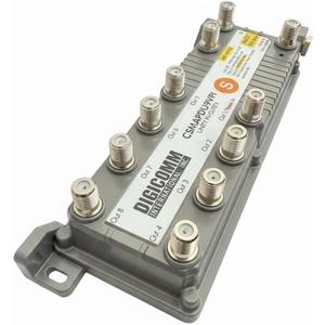 DIGICOMM CSMAPDU9VPI 9-Port MoCA HomeConnect Passive VoIP Amplifier with MoCA Connectivity, Unity Forward/Reverse, with Power inserter, Faster Internet Phone Comcast Xfinity (9-Port MoCA, Gray)