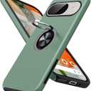 JAME for Google Pixel 9 Case/Pixel 9 Pro Case, Slim Fit Military Grade Shockproof Cover with Ring Holder Stand Kickstand Protective Phone Case for Google Pixel 9/9 Pro, Alpine Green