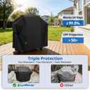 SunPatio BBQ Grill Cover 52 Inch, Outdoor Durable Waterproof Gas Barbecue Cover, Compatible for Weber Spirit 200 and 300 Series, Charbroil and Kenmore Grills, Compared to Weber 7106, 52" x 26" x 43"H