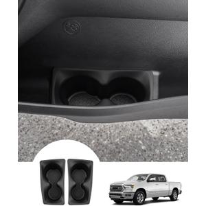 Autorder Door Side Cup Holder Insert for 2019-2025 Dodge Ram 1500 2500 3500 Accessories Water Cup Holders Door Organizer Handle Pocket Tray