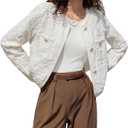 SOLY HUX Women's Button Down Coat Cardigan Long Sleeve Business Casual Tops Outerwear