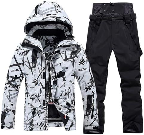 SnowElve Mens Ski Only Jacket Waterproof Ski Outfits for Men Snowboarding Jacket Winter Warm Mens Snow, Size L