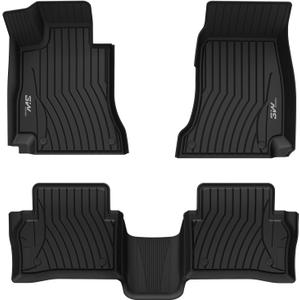 3W Floor Mats Fit for Benz E-Class 2017-2023 TPE All Weather Custom Fit Floor Liner for E300 E320 E400 E350 E63 E550, 1st&2nd Row Full Set Car Liners Black (Sedan Only)