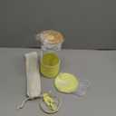 Pandaloo Glass Cups With Lids and Straws -20 Fl Oz- Perfect Size Iced Coffee Cup - Smoothie Cup With Bamboo Lid and On the go Lid (Sunny Lime, 1 Count (Pack of 1)