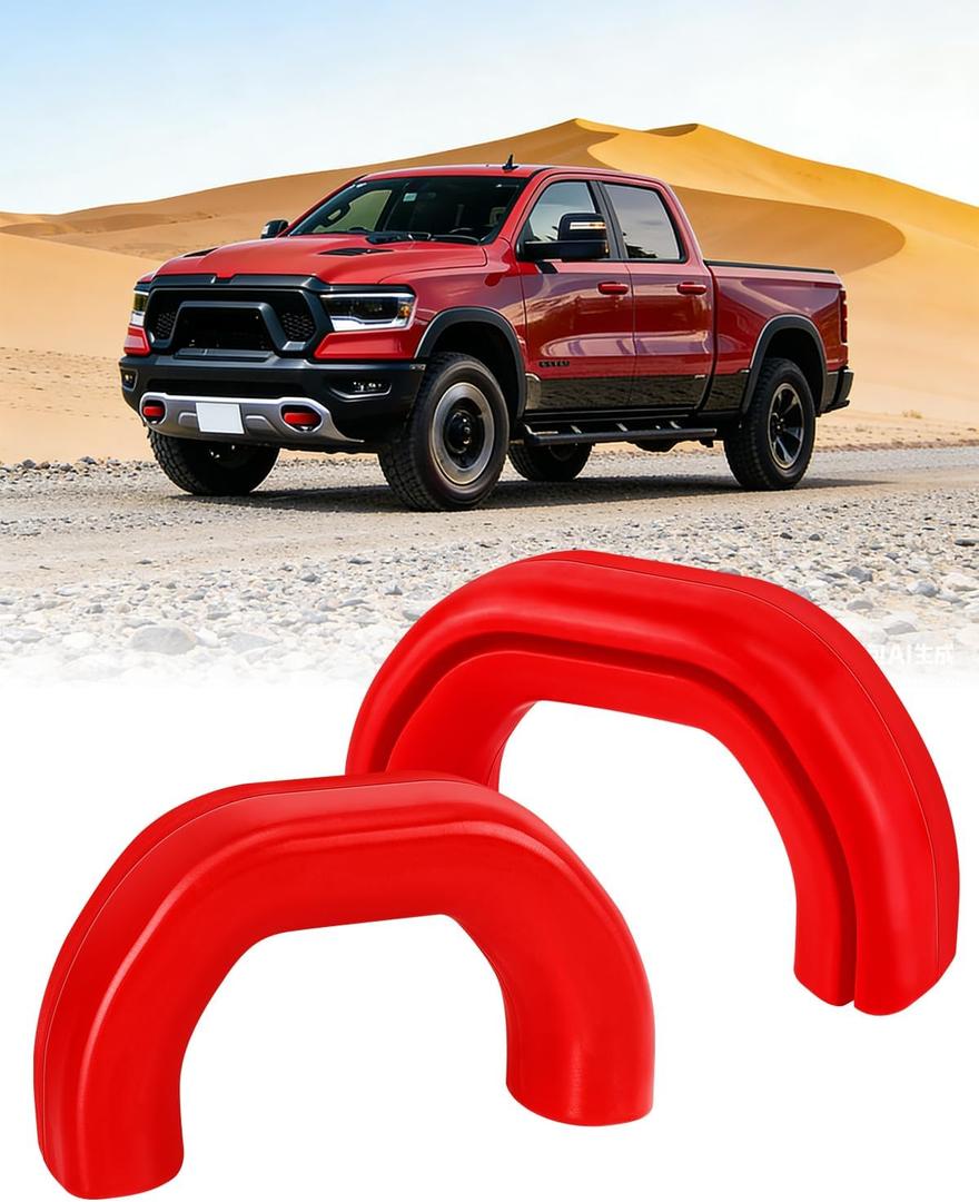 Tow Hook Covers, Fit for RAM 2500/3500 2019-2026, Silicone Tow Hitch Covers Compatible with RAM 2500/3500 Accessories, Protects Front Tow Hooks from Debris, Weather (Red)